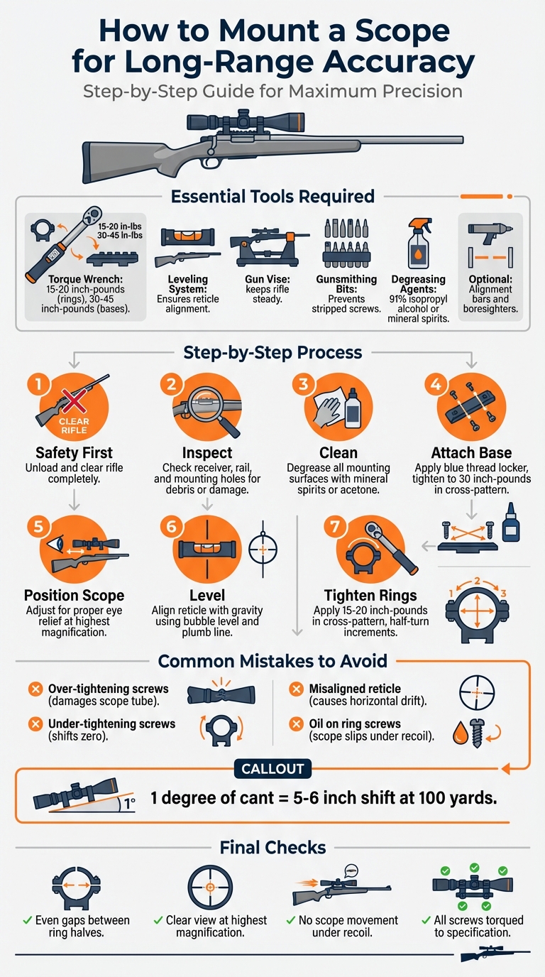 Step-by-Step Guide to Mounting a Rifle Scope for Long-Range Accuracy