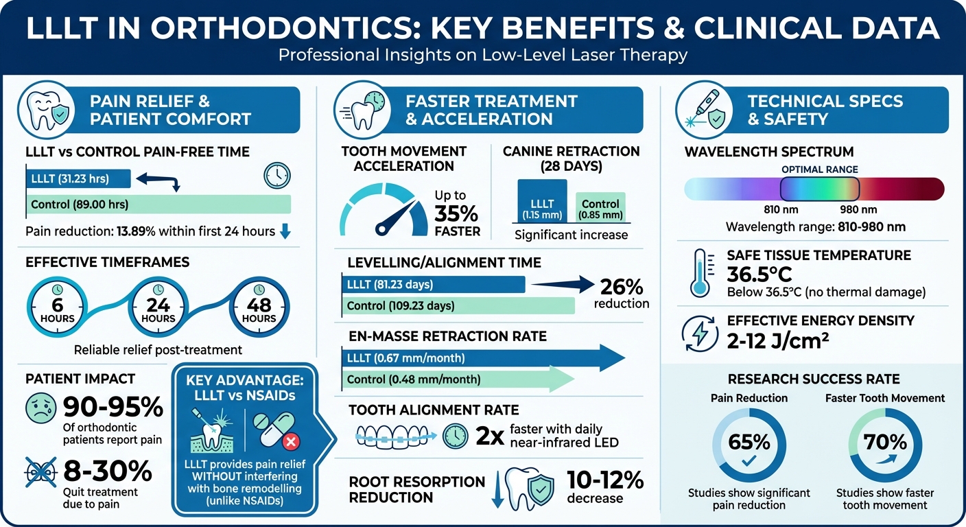 LLLT Benefits in Orthodontics: Key Statistics and Clinical Outcomes