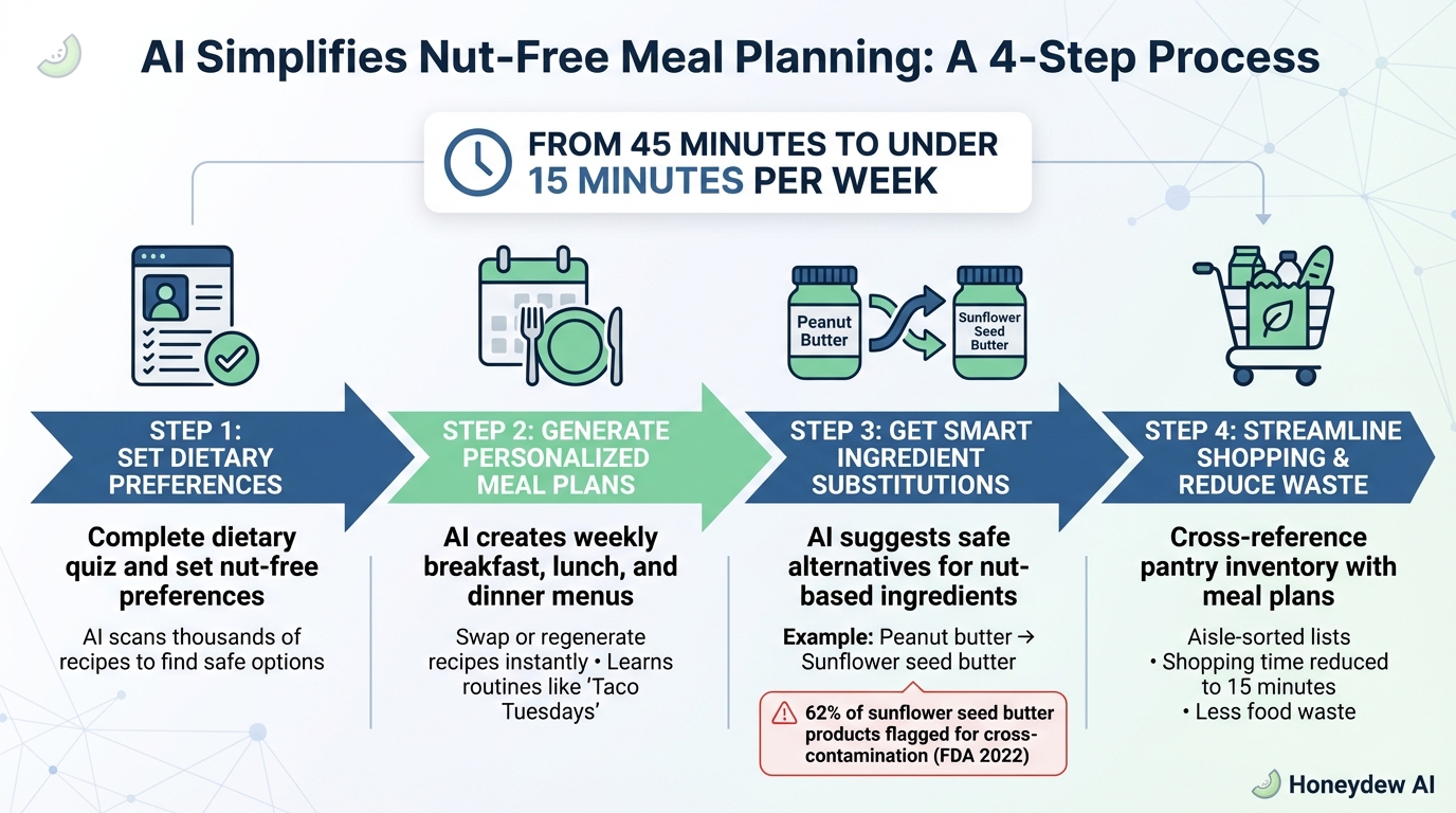 How AI Simplifies Nut-Free Meal Planning in 4 Steps