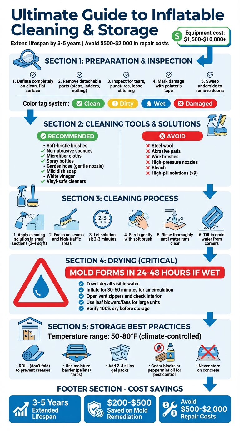 Complete Inflatable Cleaning and Storage Process Guide