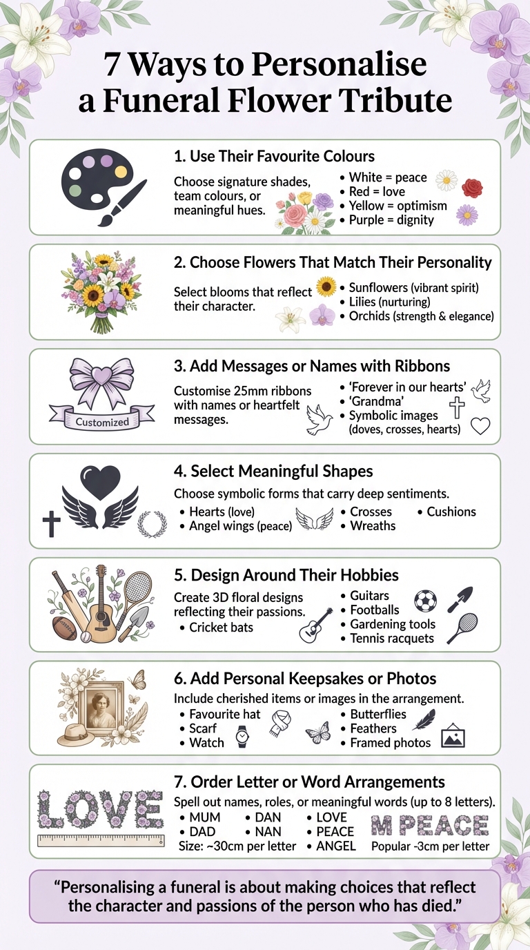 7 Ways to Personalise Funeral Flower Tributes