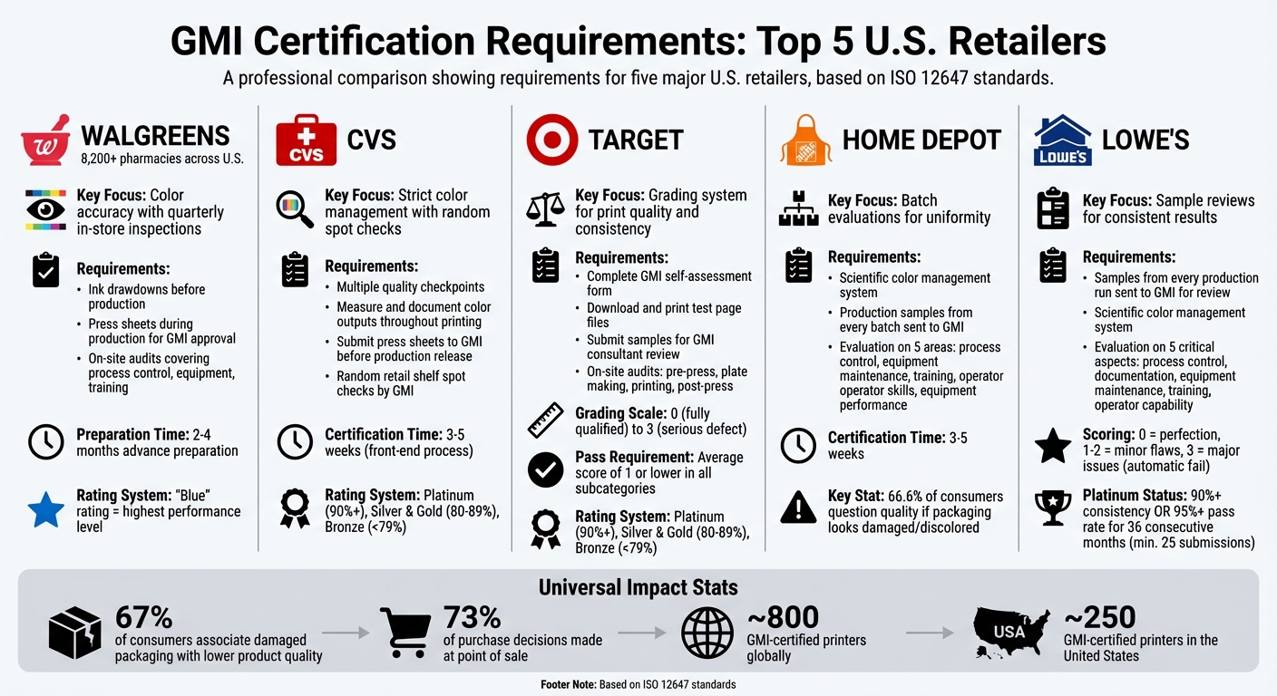 GMI Certification Requirements by Major U.S. Retailer