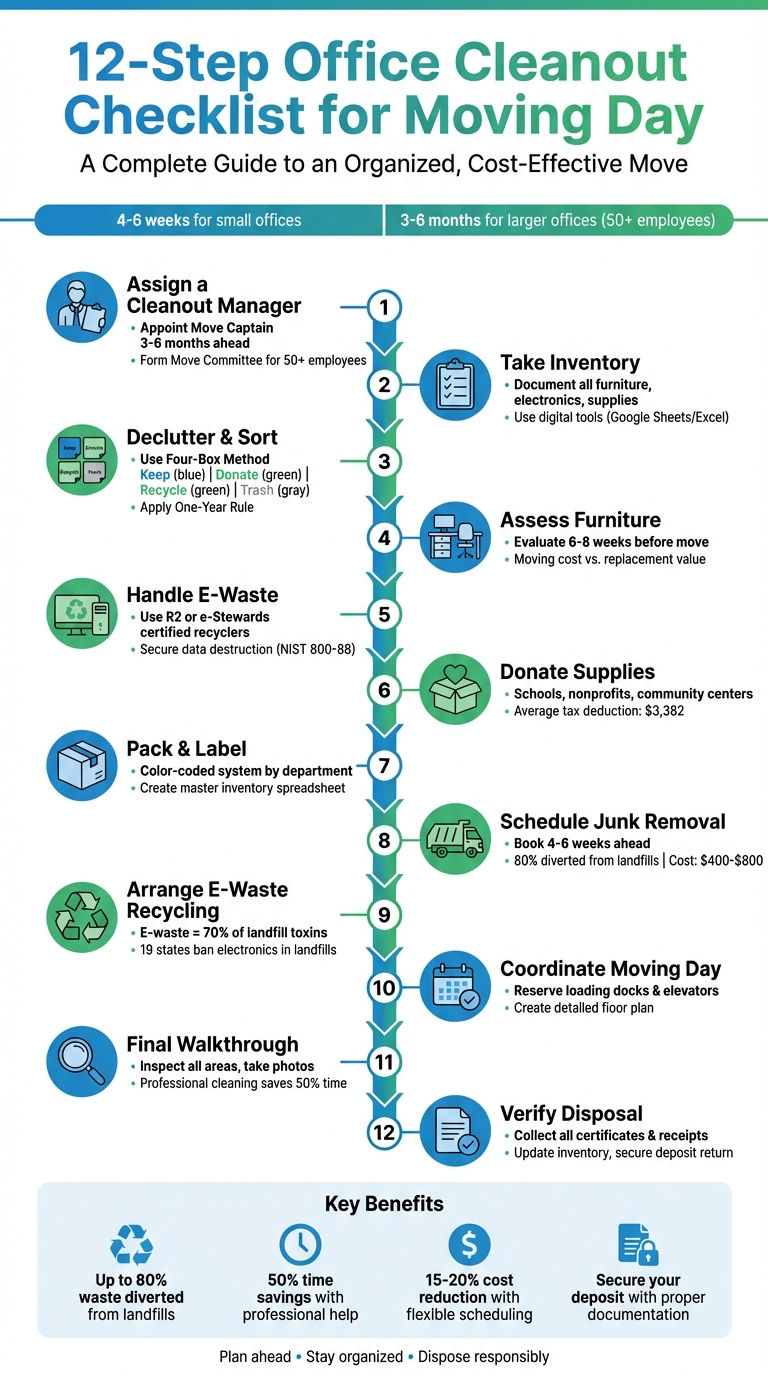 12-Step Office Cleanout Checklist for Moving Day