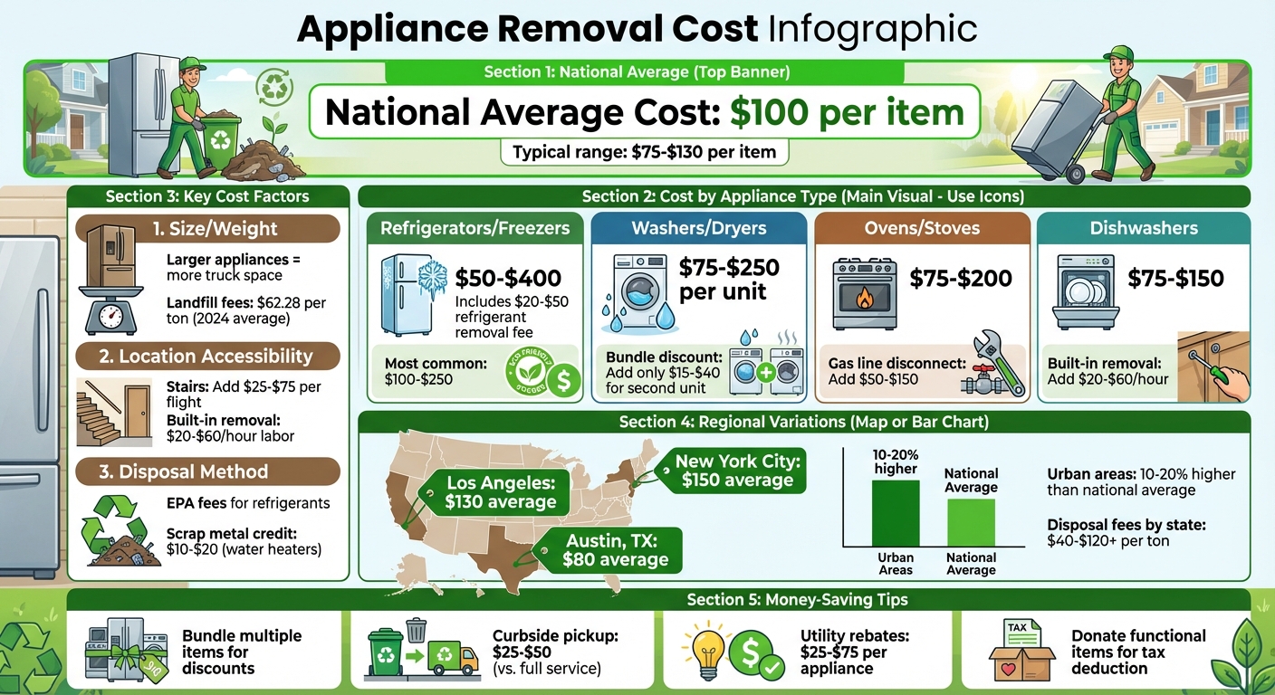 Appliance Removal Cost Breakdown by Type and Factors