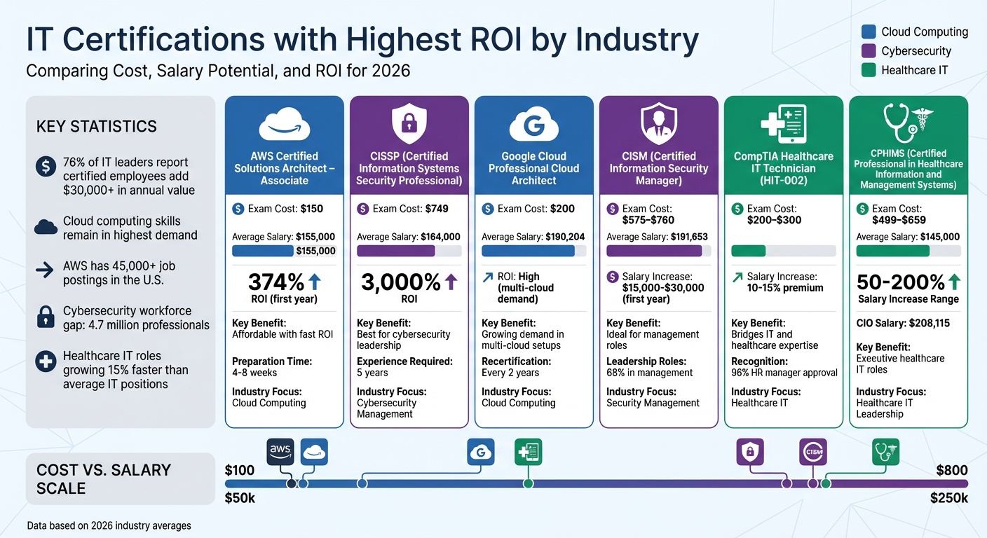 IT Certifications ROI Comparison: Costs, Salaries, and Benefits by Industry