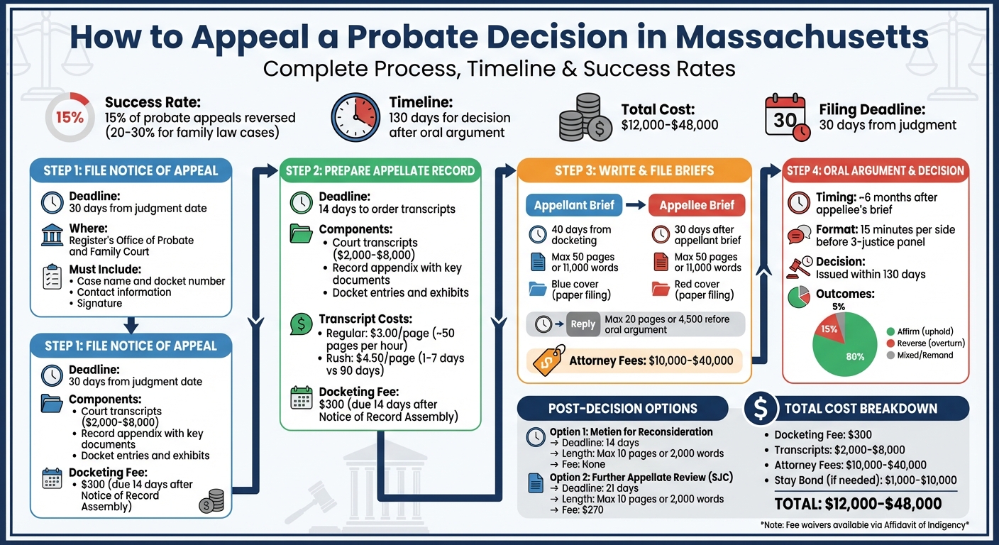 Massachusetts Probate Appeal Process Timeline and Steps