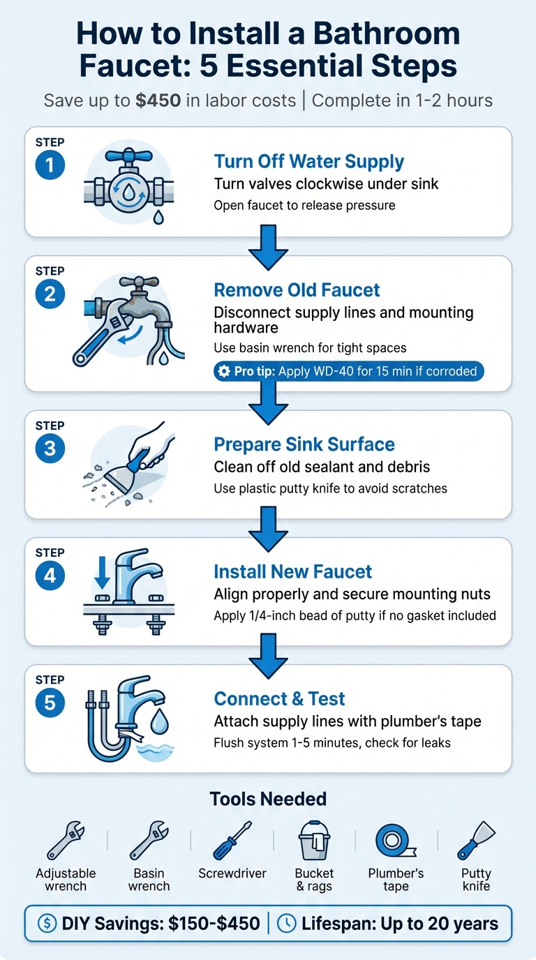 5-Step Bathroom Faucet Installation Process Guide