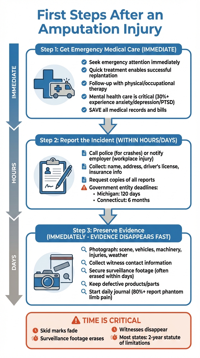 Essential Steps After an Amputation Injury: Timeline and Actions