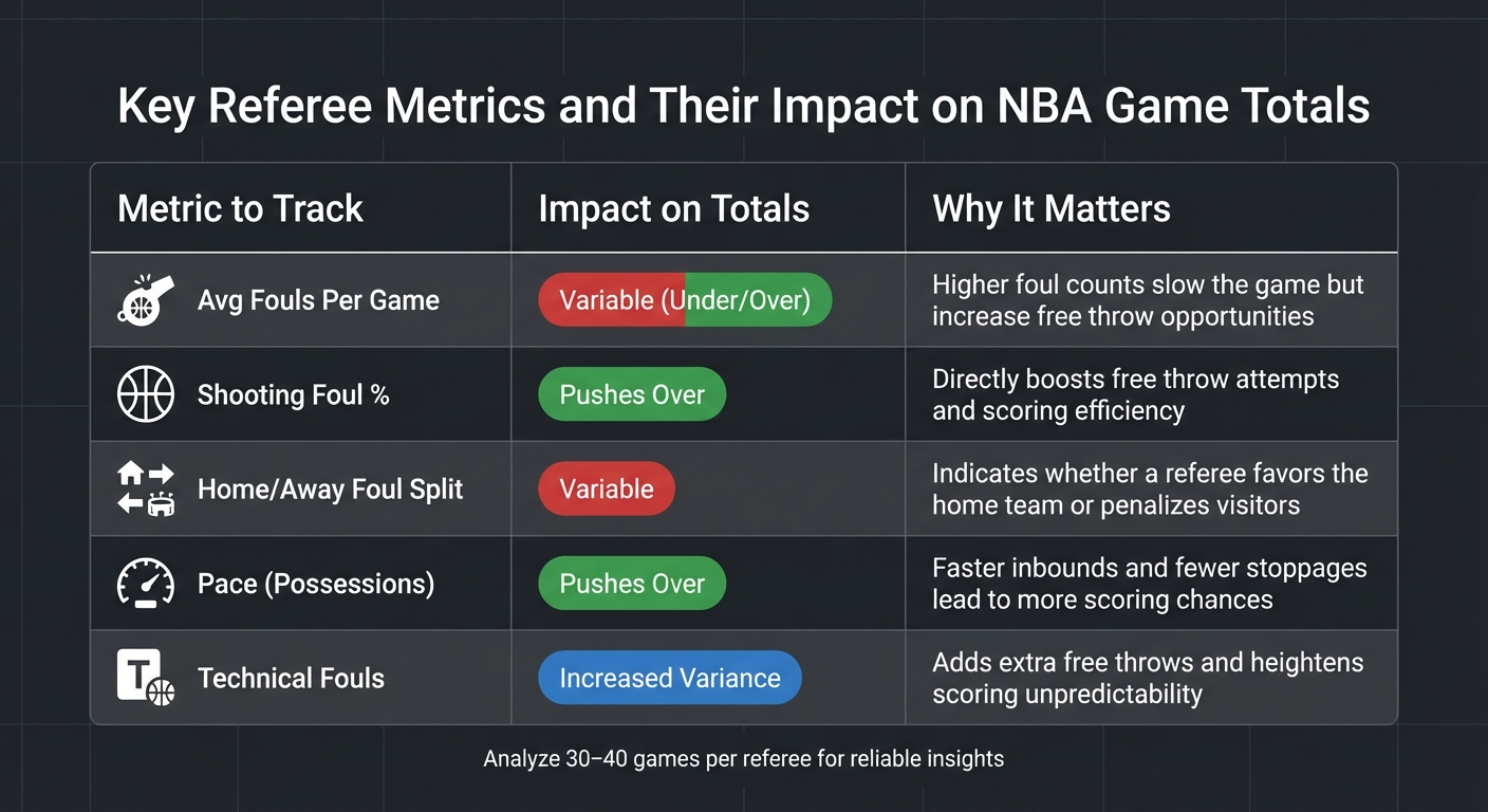 How NBA Referee Metrics Impact Game Totals and Betting Outcomes