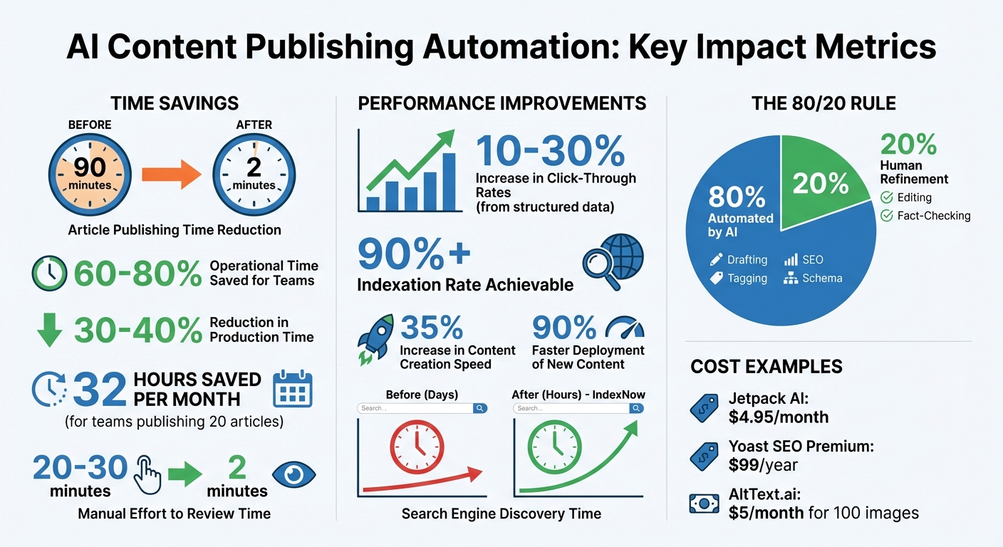 AI Content Publishing Automation: Time Savings and Efficiency Statistics