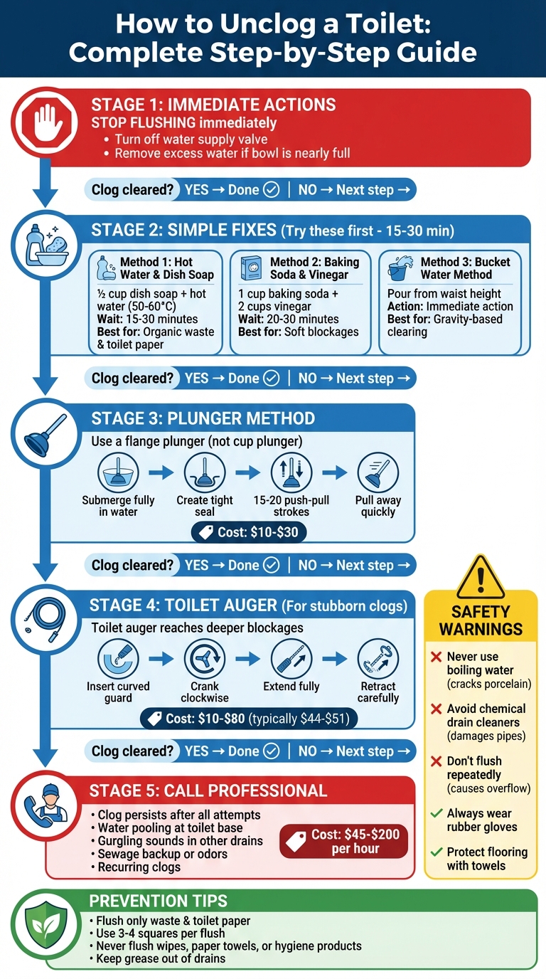 Step-by-Step Guide to Unclog a Toilet: From Simple Fixes to Advanced Solutions