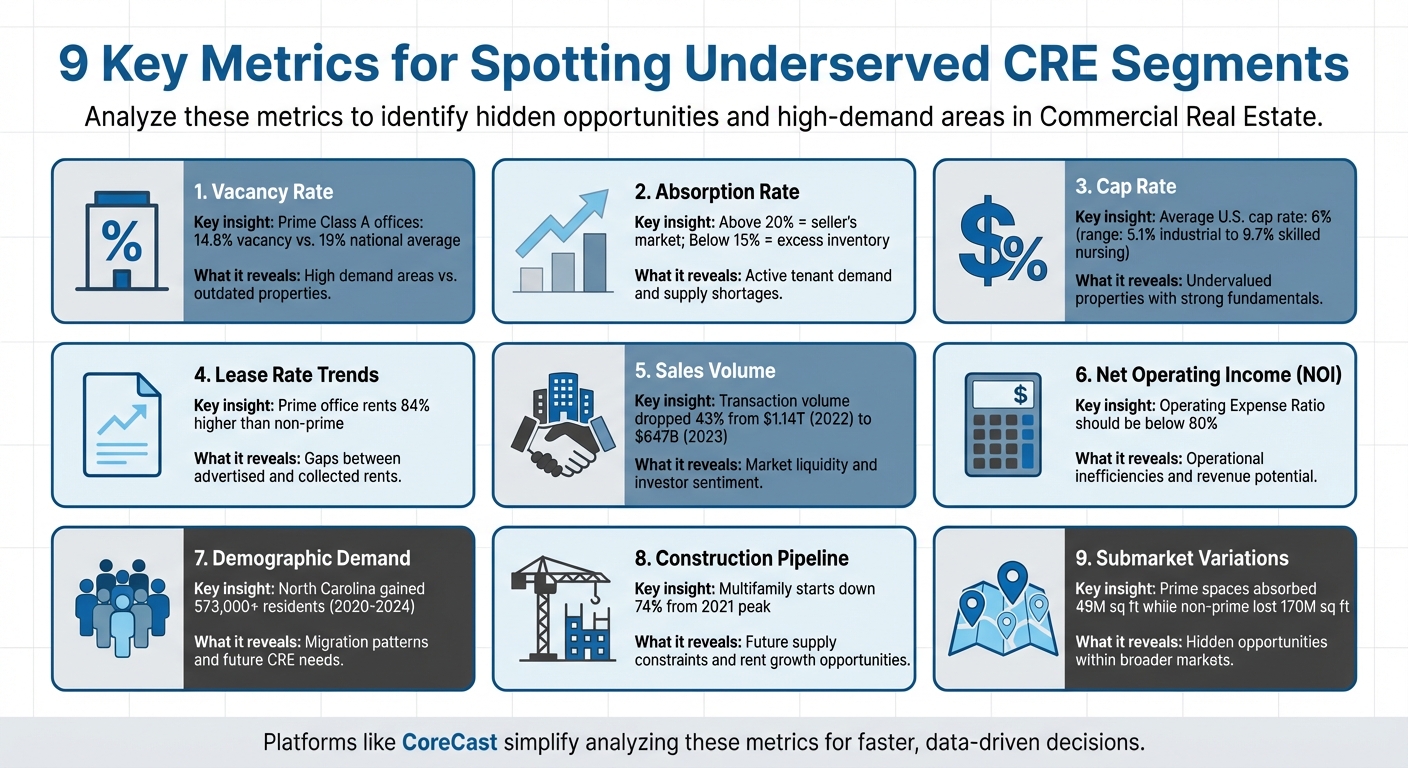 9 Key Metrics for Identifying Underserved Commercial Real Estate Markets