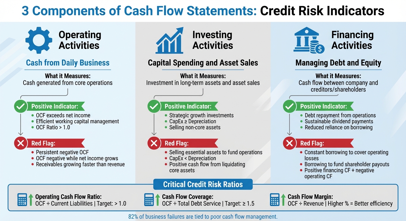 Cash Flow Statement Components and Credit Risk Warning Signs