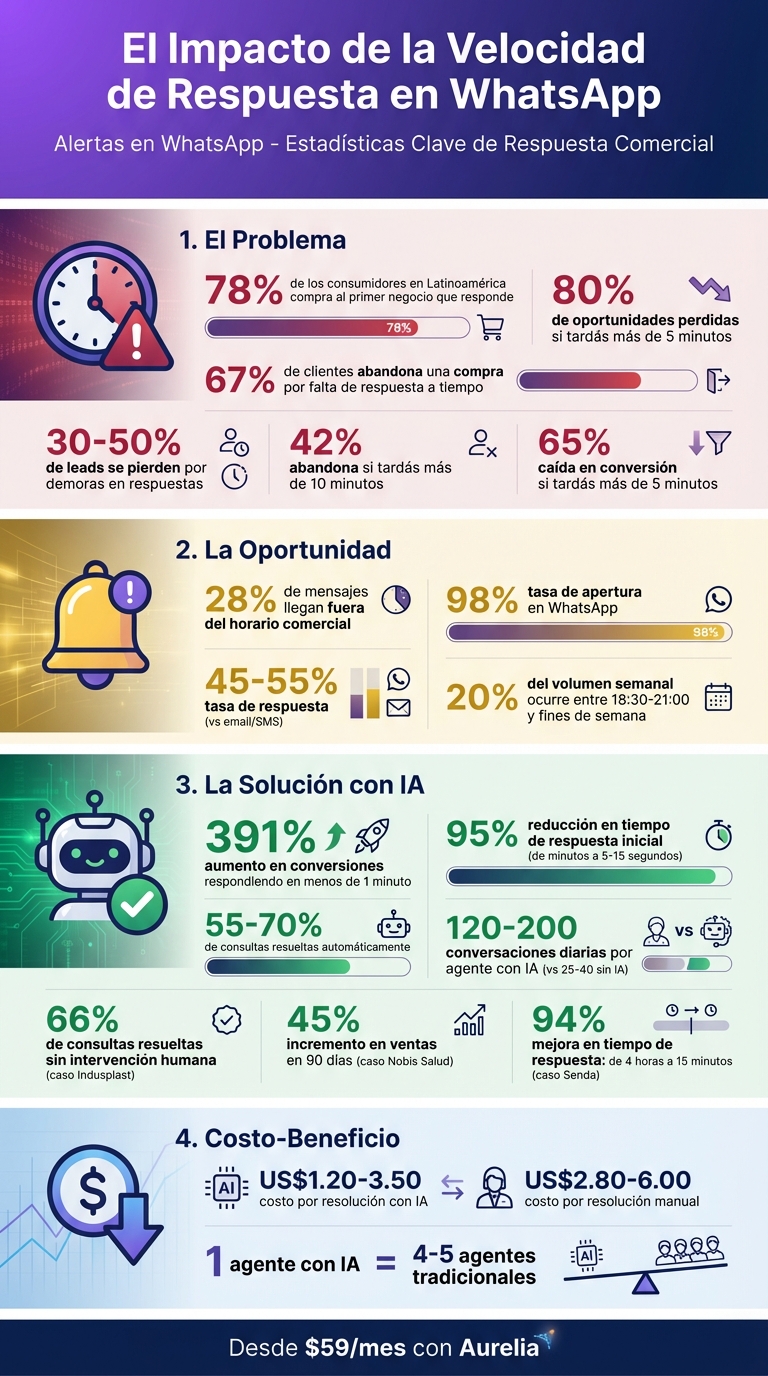 Estadísticas de Respuesta en WhatsApp y su Impacto en Ventas