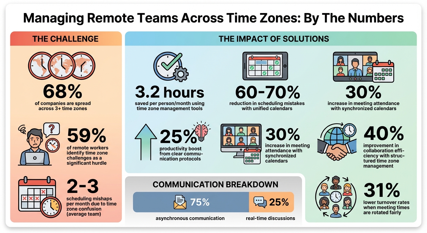 Remote Team Time Zone Management Statistics and Impact