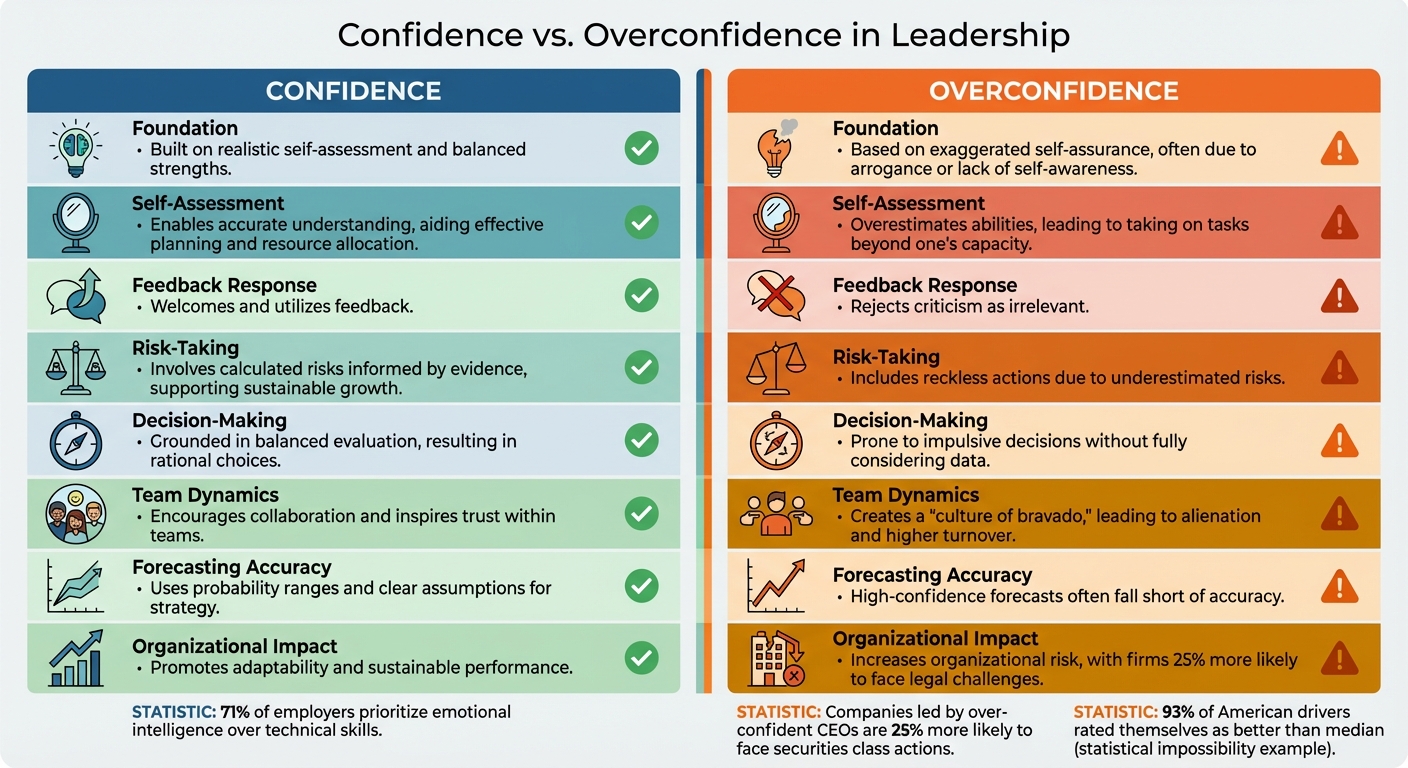 Confidence vs Overconfidence in Leadership: Key Differences
