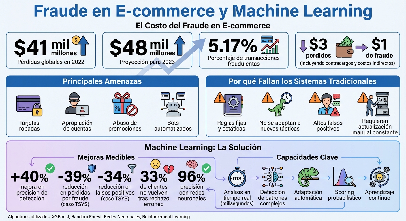 Fraude en E-commerce: Estadísticas Clave y Beneficios del Machine Learning