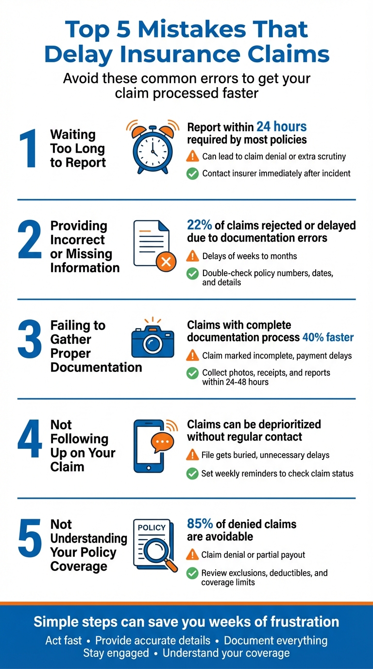 5 Common Insurance Claim Mistakes That Cause Delays