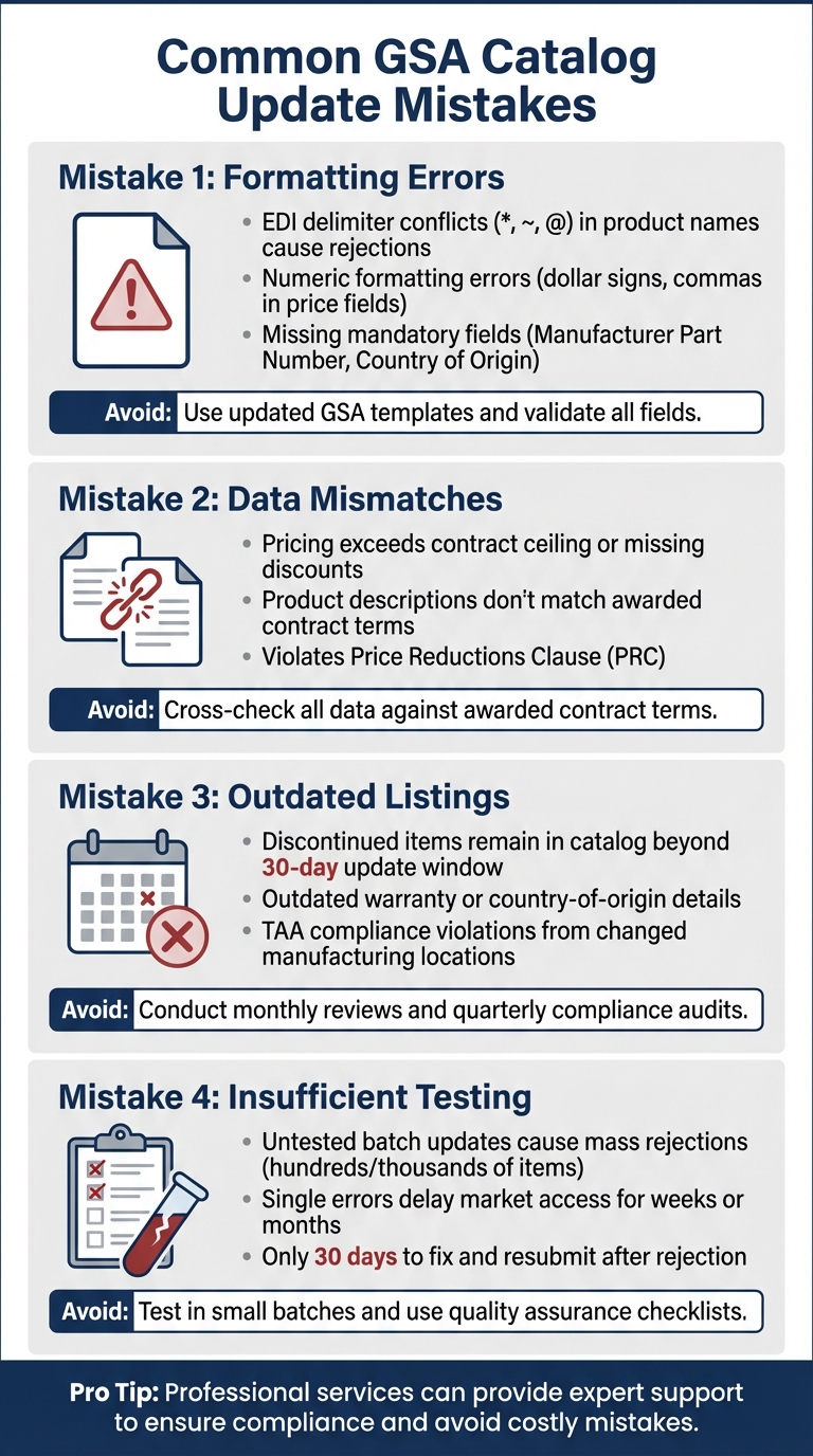 4 Common GSA Catalog Update Mistakes and How to Avoid Them
