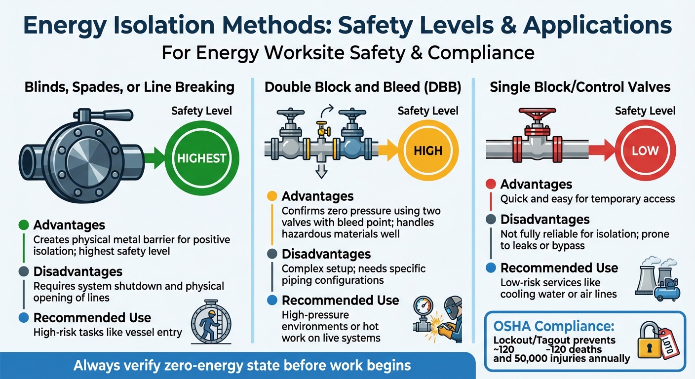Energy Isolation Methods Comparison for Worksite Safety