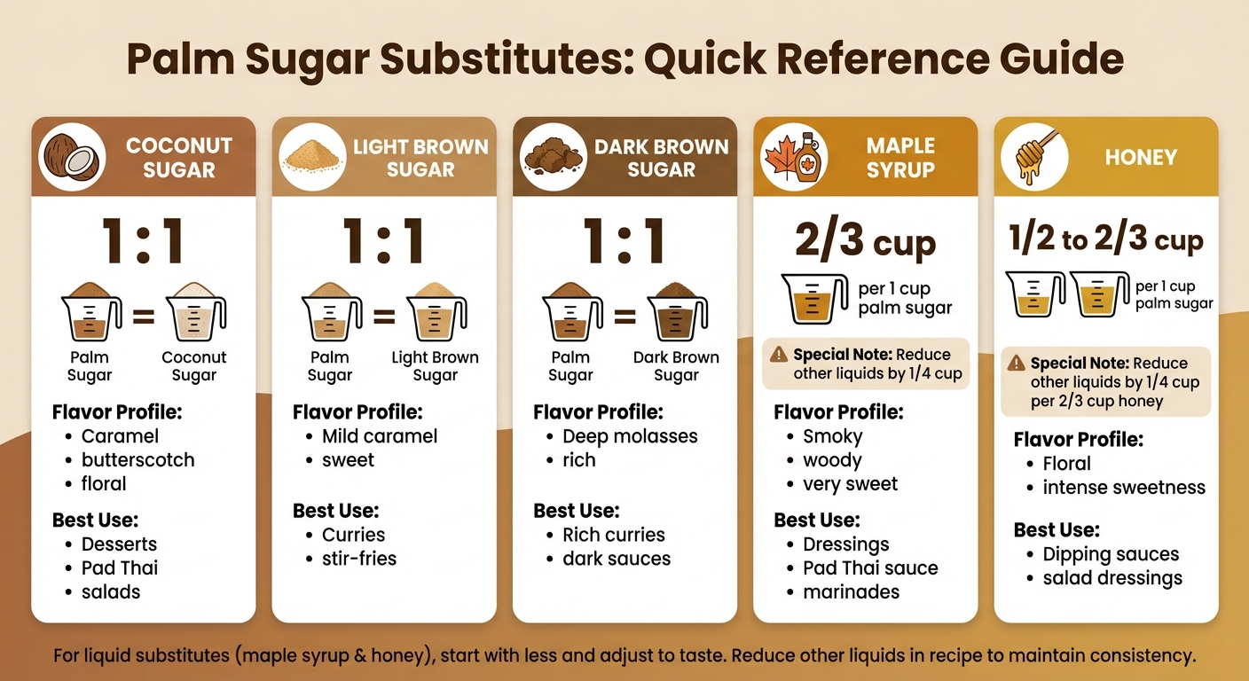 Palm Sugar Substitutes: Ratios and Best Uses for Southeast Asian Cooking