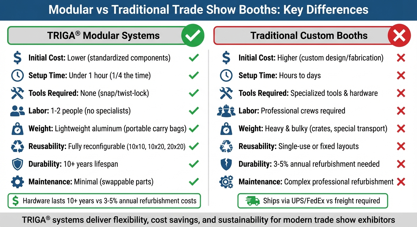 Modular vs Traditional Trade Show Booth Systems Comparison