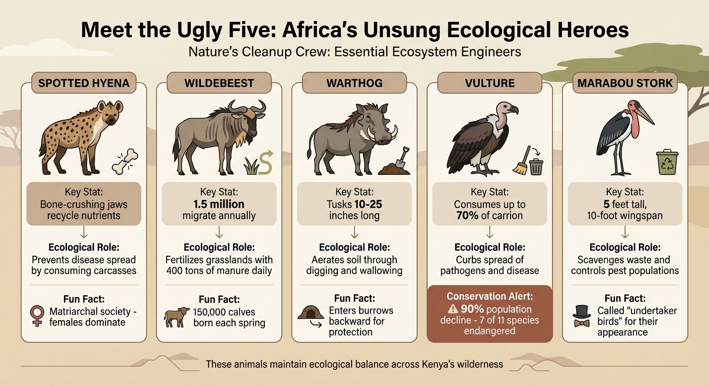The Ugly Five Animals of Africa and Their Ecological Roles