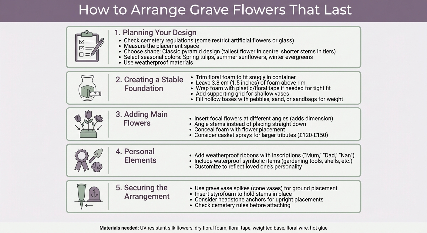 Step-by-Step Guide to Arranging Durable Grave Flowers