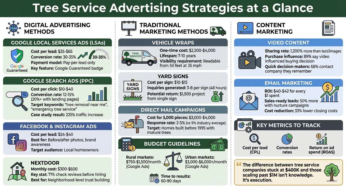 Tree Service Advertising Strategies: Costs, Leads, and ROI Comparison