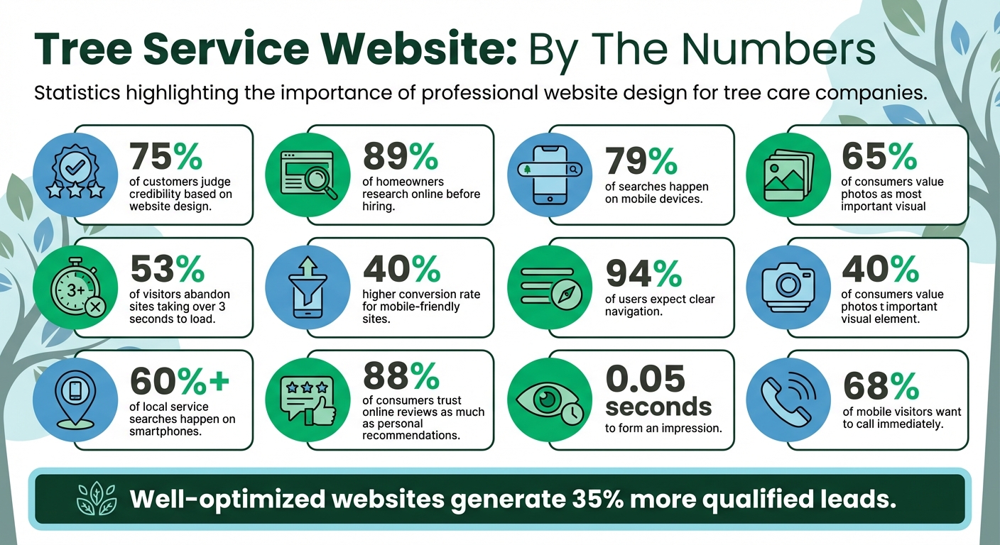 Tree Service Website Statistics: Mobile Usage, Load Times, and Conversion Rates