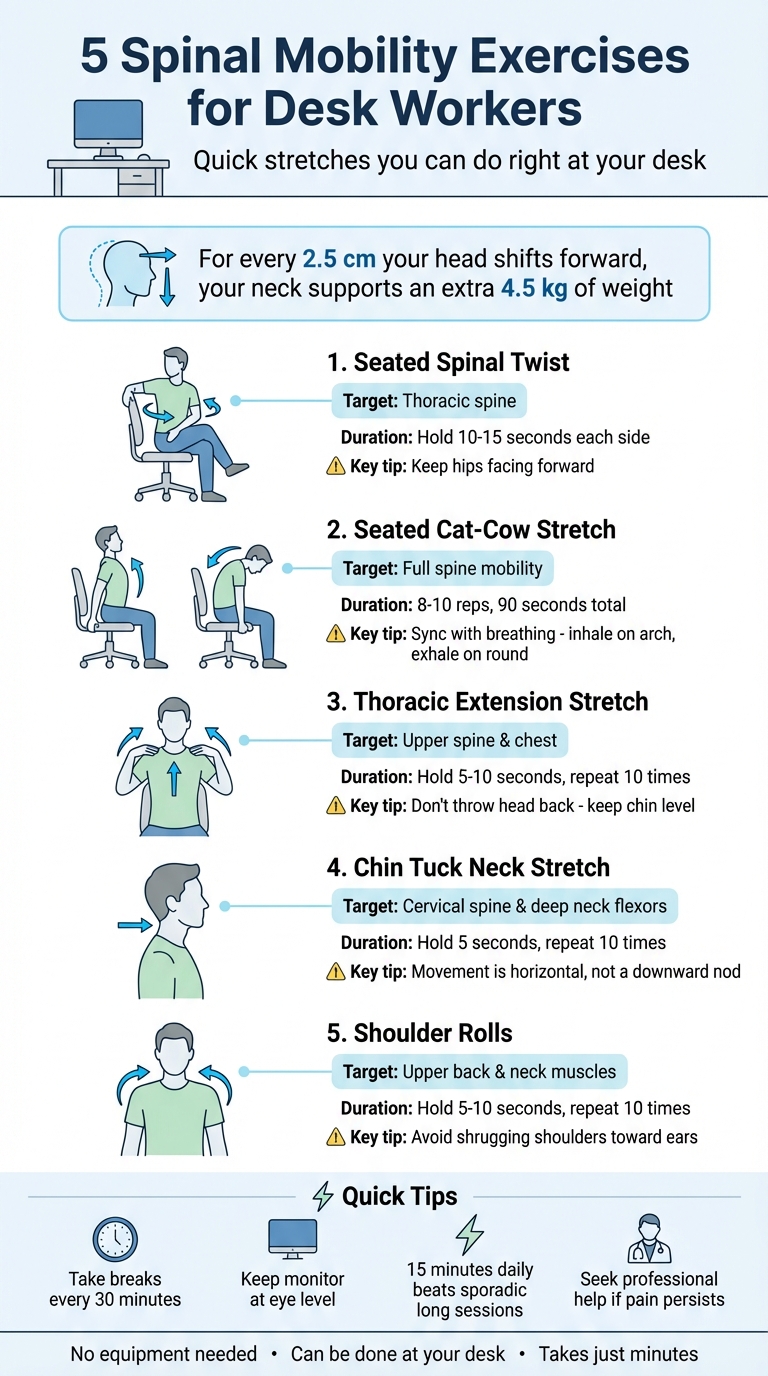 5 Desk-Friendly Spinal Mobility Exercises for Better Posture