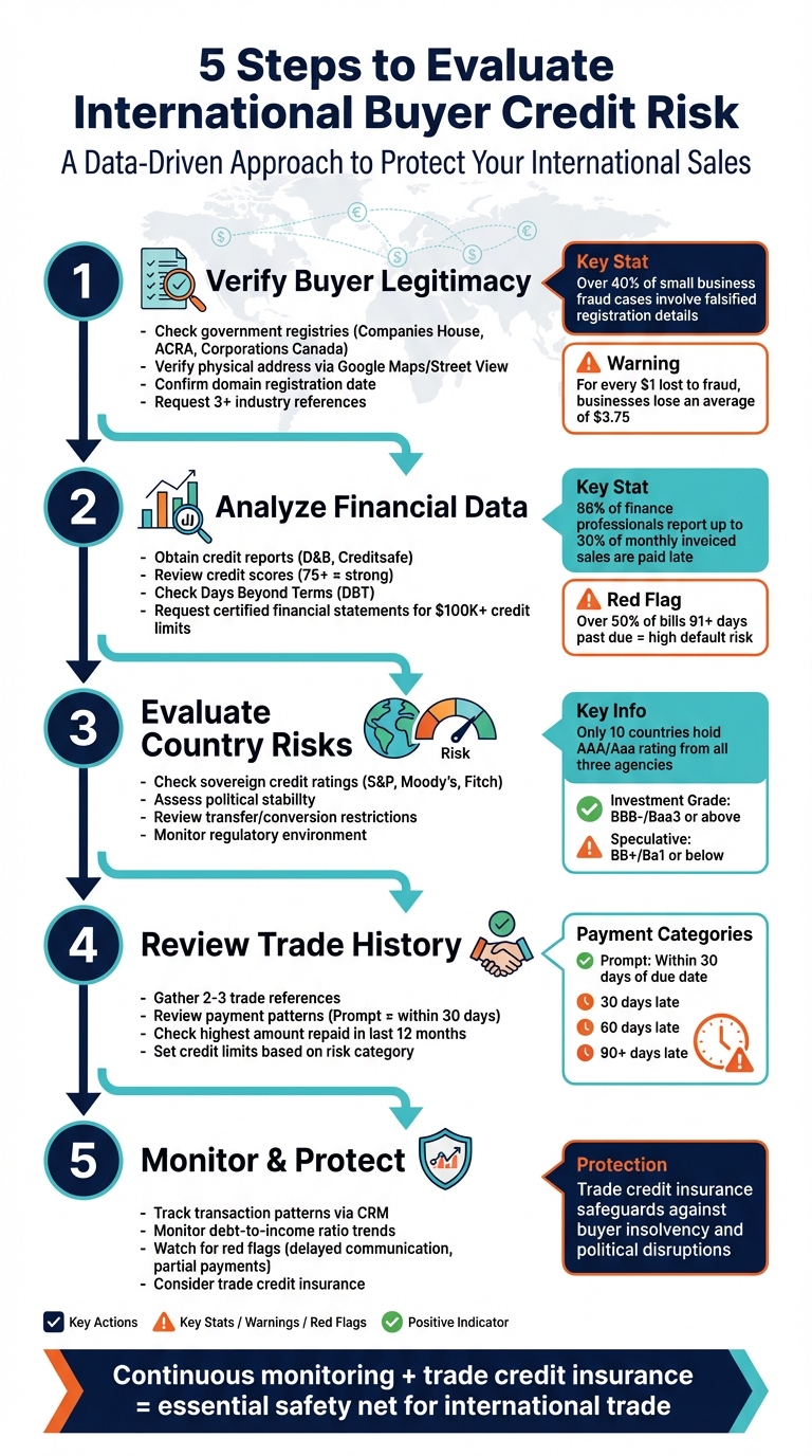 5-Step International Buyer Credit Risk Evaluation Process