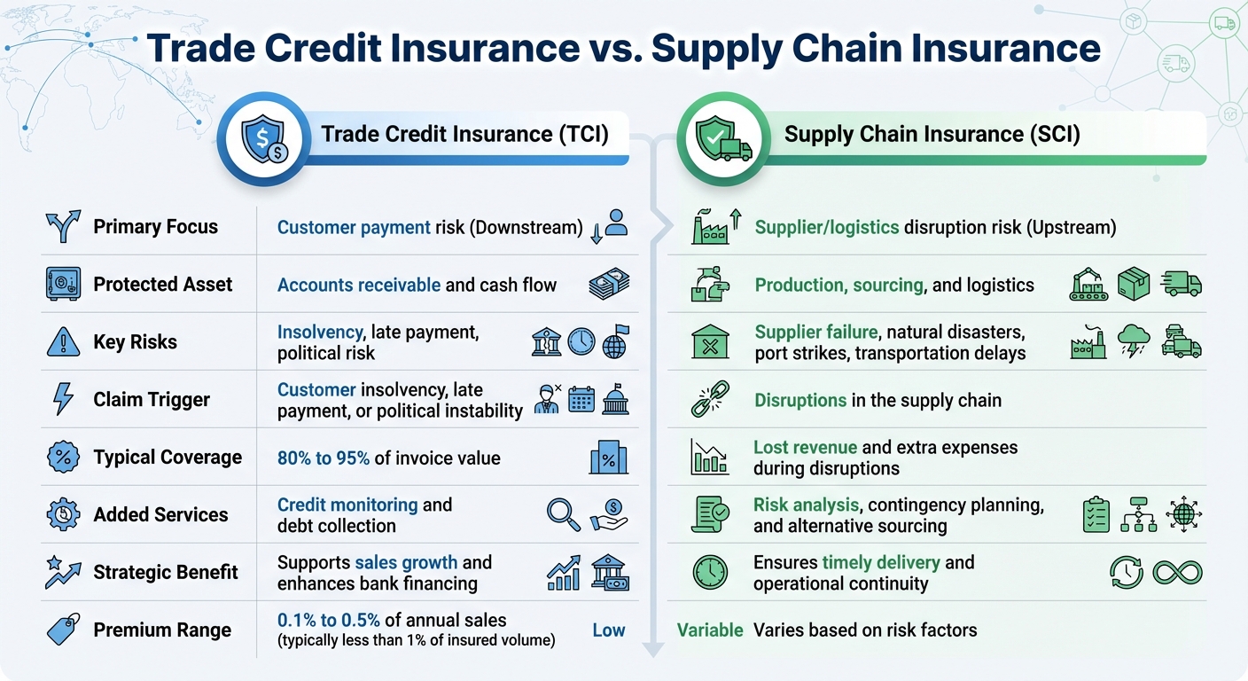 Trade Credit Insurance vs Supply Chain Insurance: Key Differences Comparison