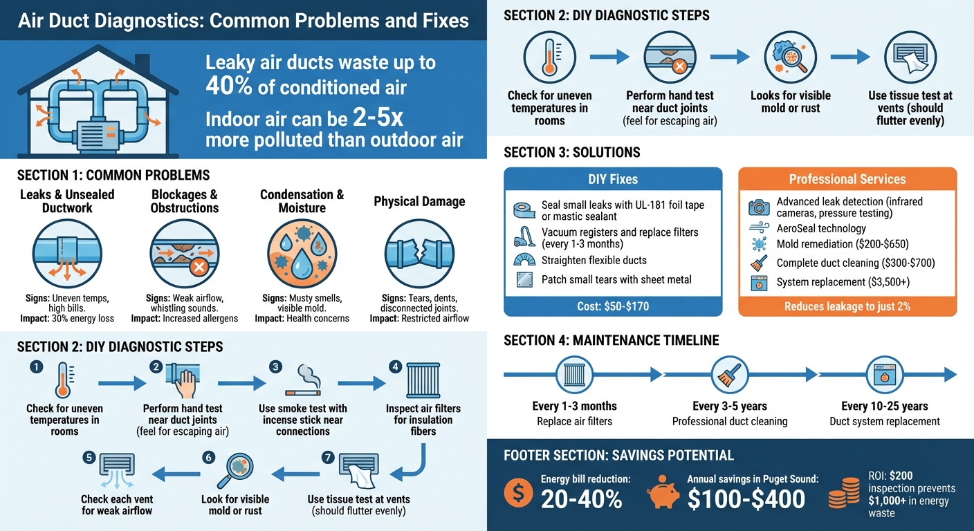 How to Diagnose and Fix Air Duct Problems: A Step-by-Step Guide
