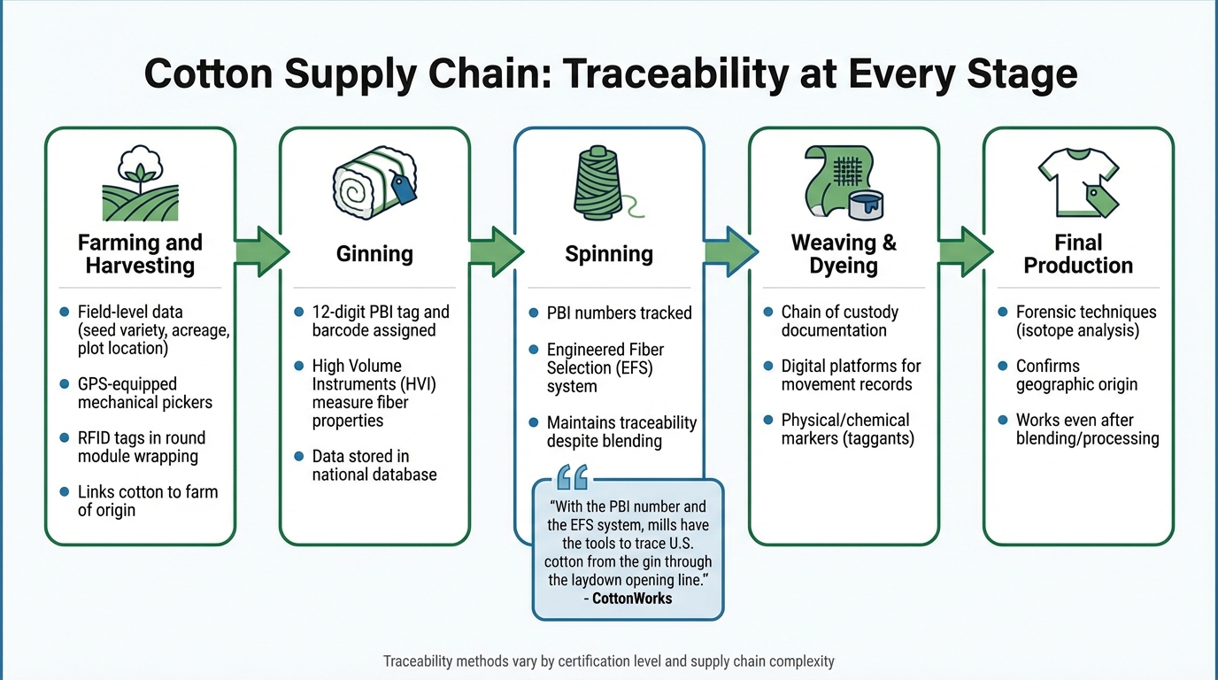 Cotton Supply Chain Traceability Process from Farm to Finished Product