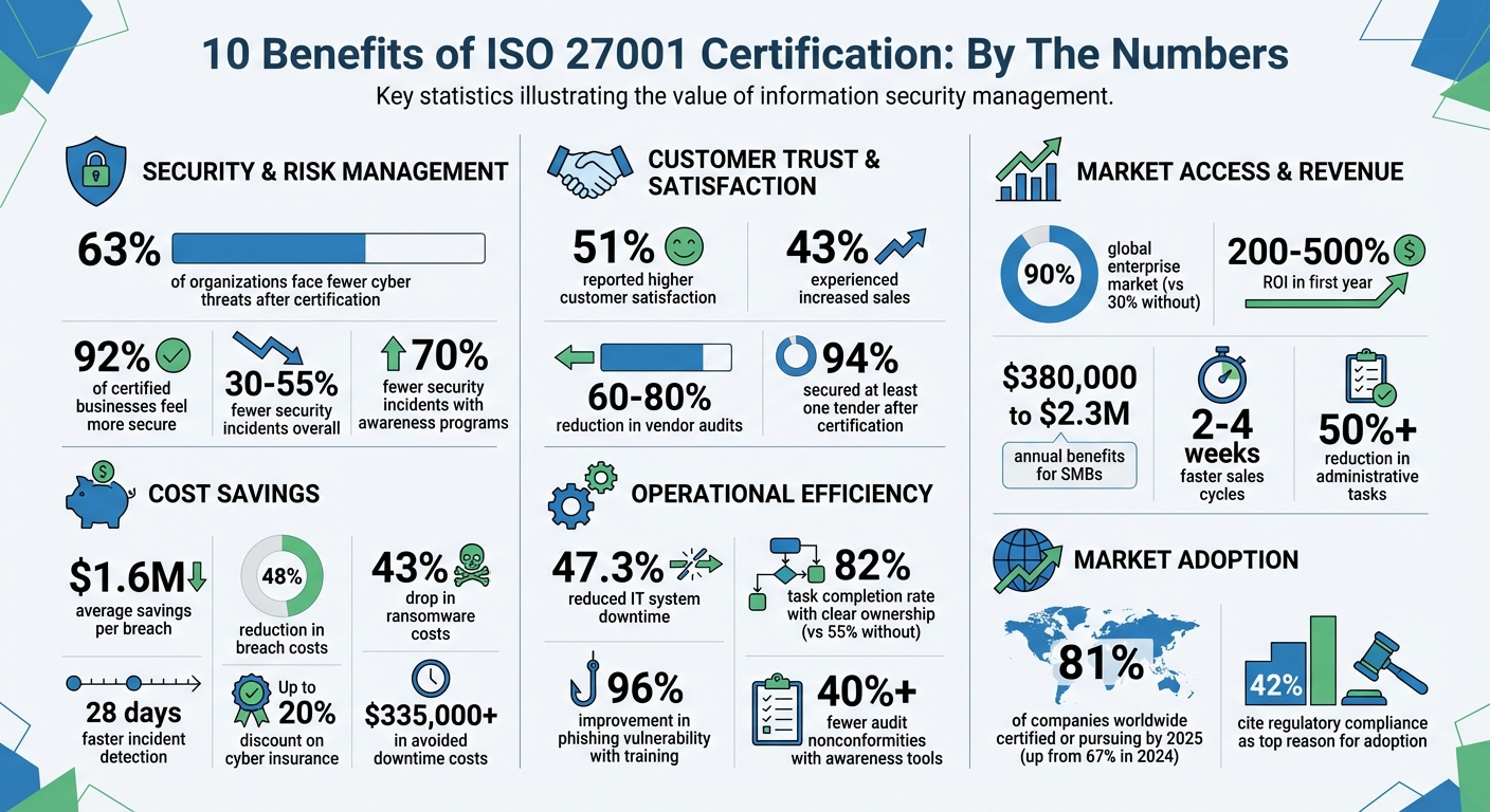 ISO 27001 Certification Benefits: Key Statistics and ROI Data
