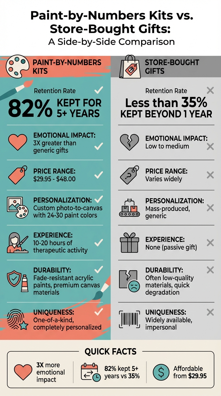 Paint-by-Numbers Kits vs Store-Bought Gifts Comparison