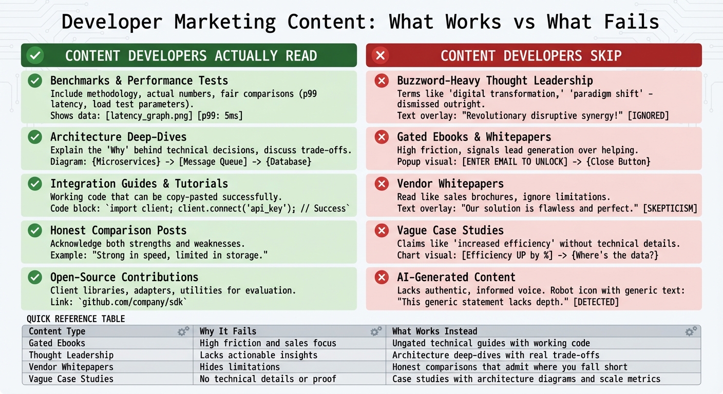 Developer Marketing Content: What Works vs What Fails