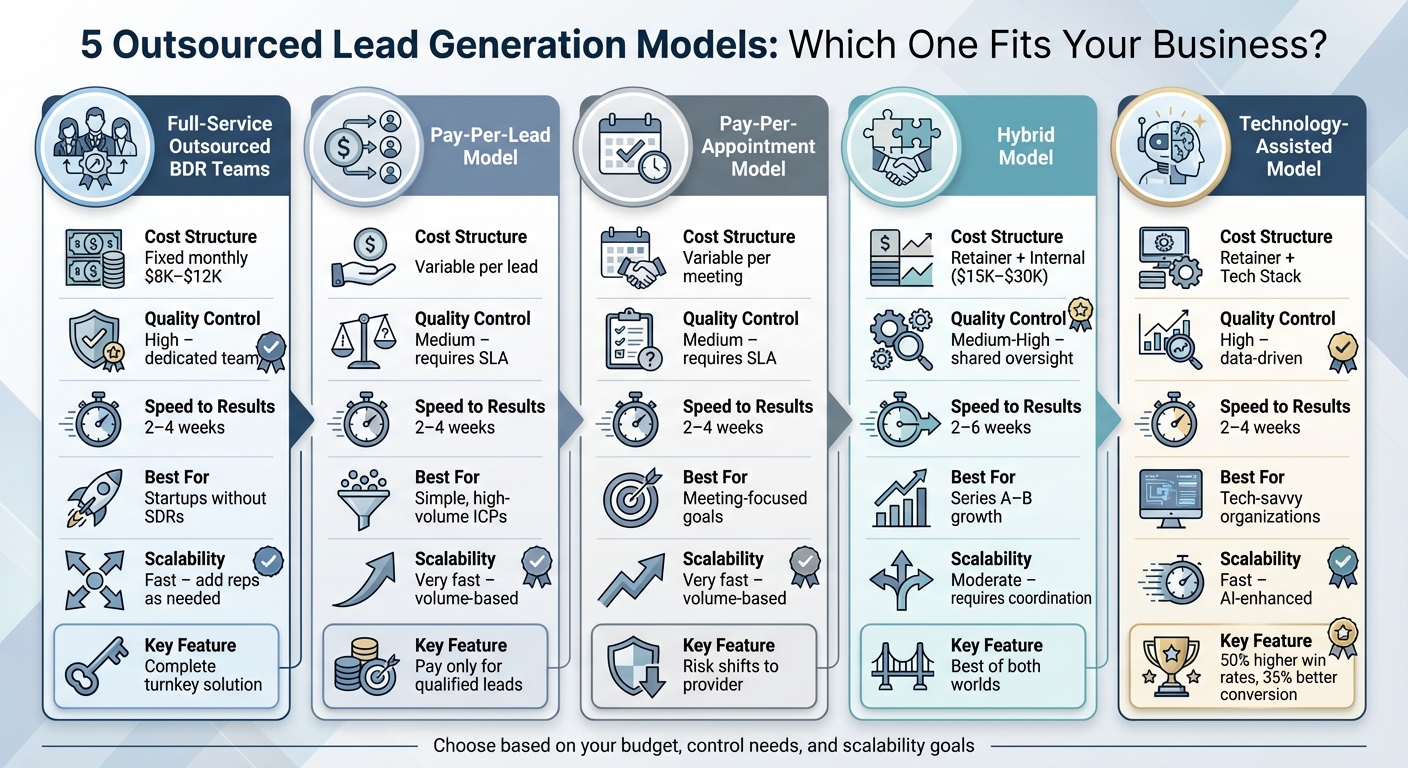 5 Outsourced Lead Generation Models Compared: Costs, Speed, and Best Use Cases