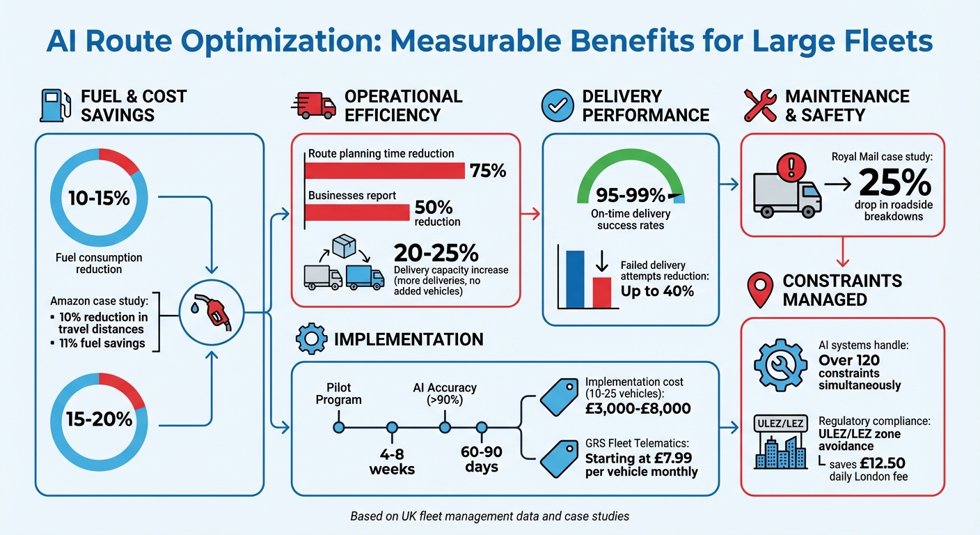 AI Route Optimization Benefits for UK Fleets: Key Statistics and Savings