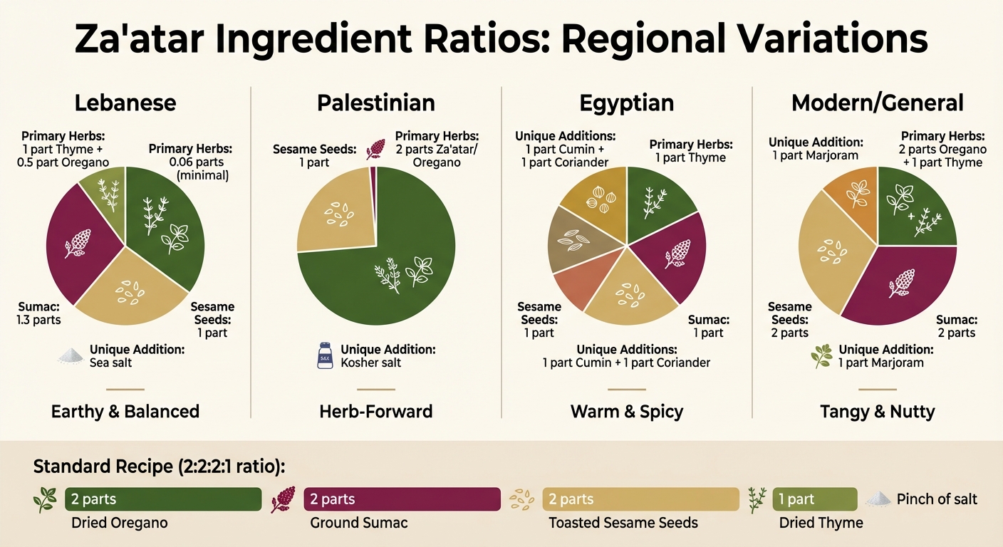 Za'atar Ingredient Ratios by Regional Tradition