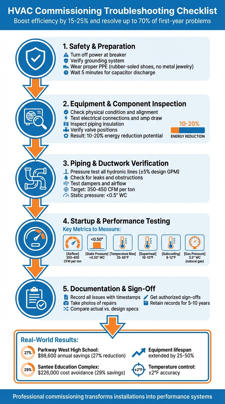 HVAC Commissioning Troubleshooting Process: 5 Essential Steps for System Efficiency
