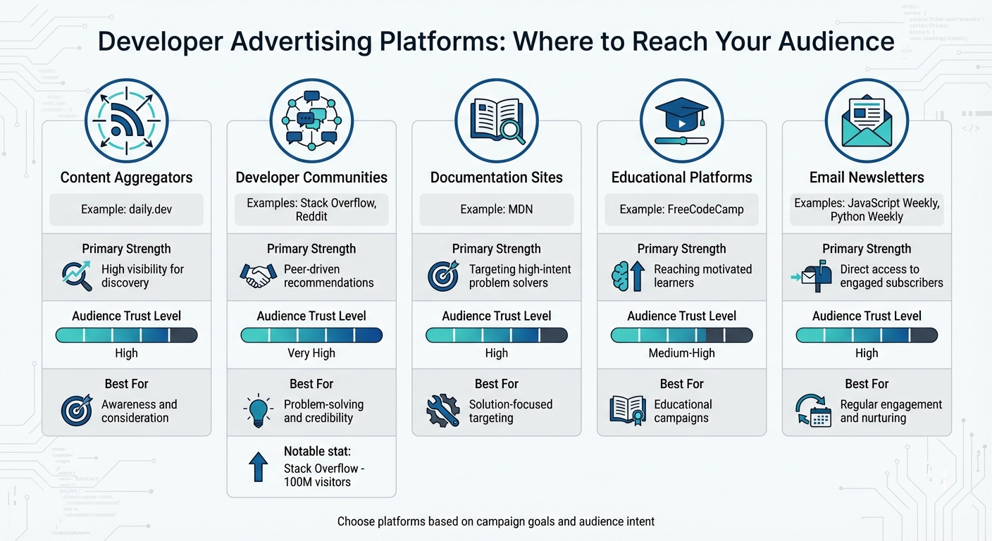 Developer Advertising Platforms Comparison: Strengths, Trust Levels, and Best Use Cases