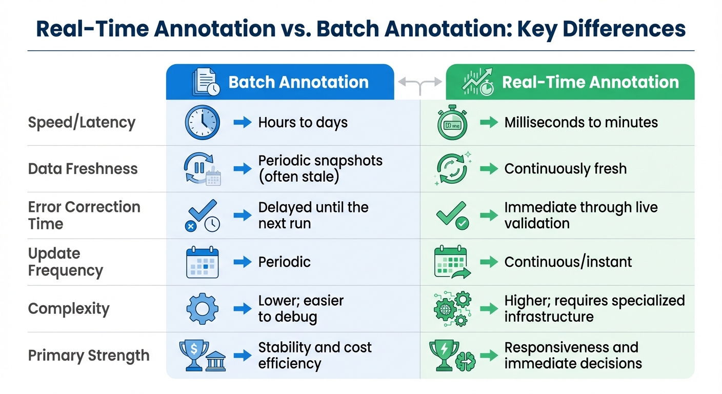 Real-Time vs Batch Annotation: Key Differences for AI Models