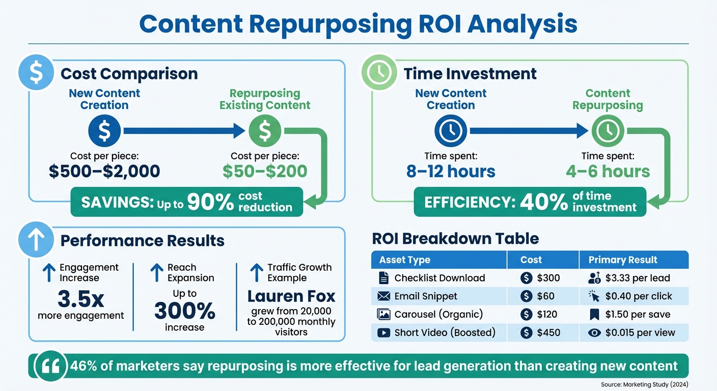 Content Repurposing ROI: Cost, Time & Engagement Comparison