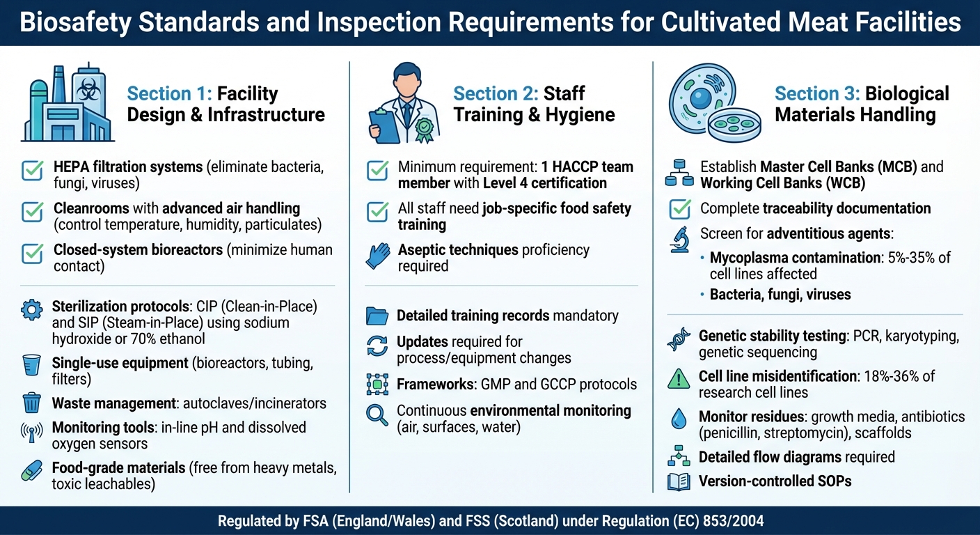 UK Biosafety Inspection Requirements for Cultivated Meat Facilities
