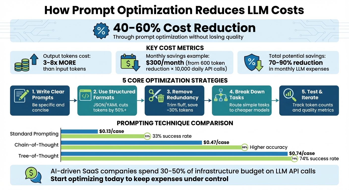 LLM Prompt Optimization Cost Savings and Token Reduction Strategies