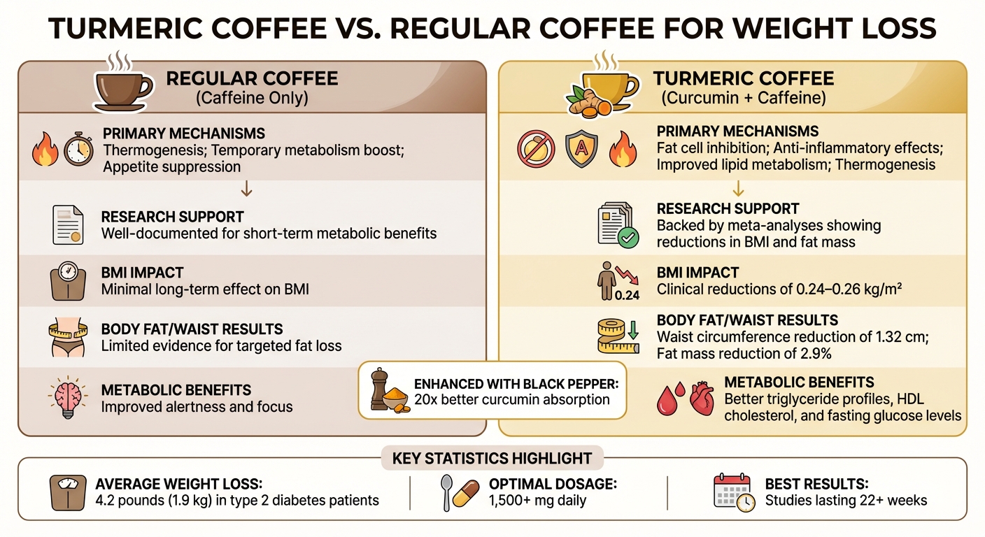Turmeric Coffee vs Regular Coffee: Weight Loss Benefits Comparison