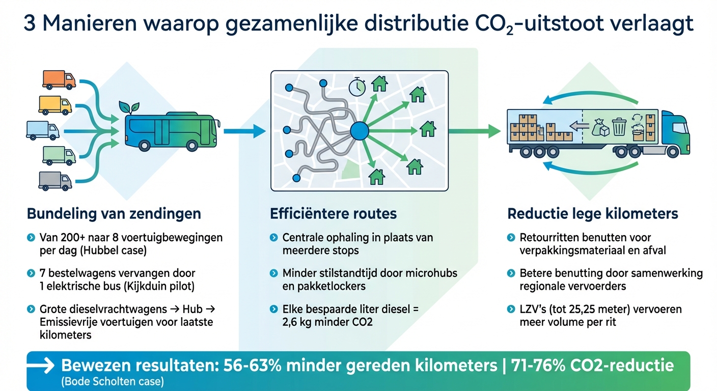 Hoe gezamenlijke distributie CO2-uitstoot verlaagt: 3 mechanismen