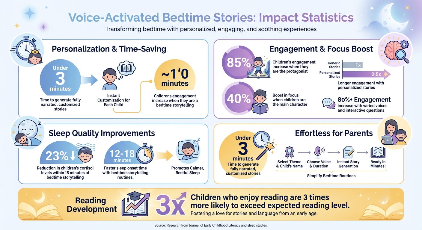 Voice-Activated Bedtime Stories: Key Benefits and Engagement Statistics